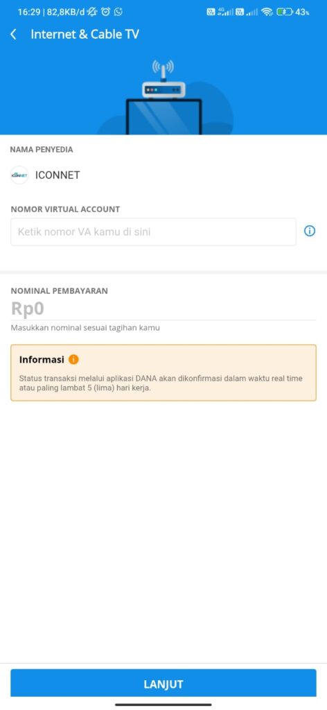 Pilih Nama Penyedia
